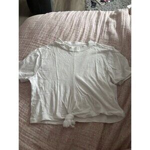 Pacsun white crop top with knot